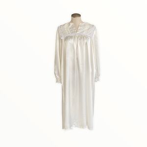 Vintage 70s/80s Christian Dior Satin and Lace Nightgown